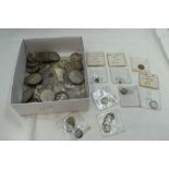 A collection of GB Silver Coins, Threepences to Crowns including 1819 Crown, 1906, 1909 x2, 1819 and