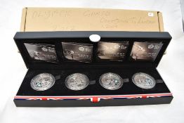 A Royal Mint Countdown to London 2012 Olympic Games Silver Proof £5 four coin set, in original box