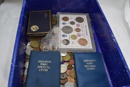 A Collection of GB & World Coins including some Silver, 1856 Farthing, 1855 Penny