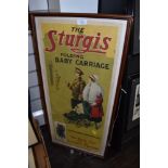 A genuine vintage advertising print for Sturgis folding baby carriage or pram ideal for nursery