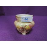 A small Blush ivory Royal Worcester posy vase or similar having hand painted floral design, Greek