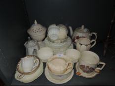 A selection of white glaze ceramics including Royal Norfolk and Heatmaster teapot