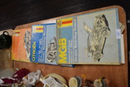 Three Haynes manuals, MG and Citroen interest.