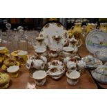 A large amount of Royal Albert 'Old country roses' including cups and saucers, large platter, coffee