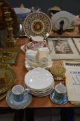 A quantity of cups, saucers and plates, including Shelley 'Dainty White' and Shelley lemon squeezer,