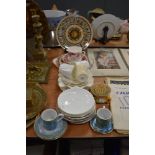 A quantity of cups, saucers and plates, including Shelley 'Dainty White' and Shelley lemon squeezer,