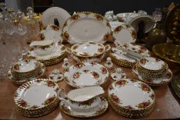 A large quantity of Royal Albert 'old country roses' dinner service, including Tureens,plates,cruet,