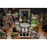 A mixed lot of ceramics among which are a miniture tea set, Piazza ware cruet set, Quimper tea