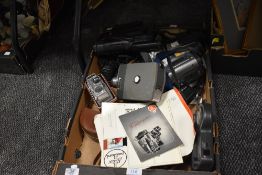 A box of Cine and video cameras.