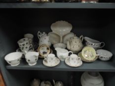 A selection of ceramics including Rockingham and Paragon tea cups and saucers
