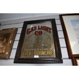 A vintage etched and guilded mirror for Sheffield United Gas Light Company 'Manufacturers of all