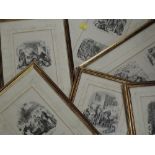 Three pairs of prints, Dickens illustrations, various, inc Profound Cogitation of Captain Cuttle, 17