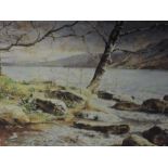 A Ltd Ed print, after Graham Carver, The Bliss of Solitude, signed, numbered 30 x 60cm, framed and