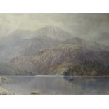 A watercolour, E A Warrington, Lakes landscape, signed and dated 1878, 33 x 50cm, framed and glazed