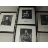 Four engravings, Rt Honourables, 19th, published by Fisher, each 20 x 15cm, framed and glazed