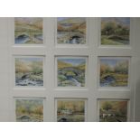 Two multi watercolours, after Helen M Jackson, Entrancing Places and Lakeland Bridges, signed,