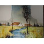 An oil painting, Wonink, landscape, indistinctly signed, 45 x 37cm, framed