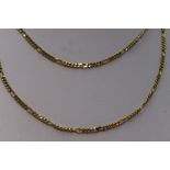 A 9ct gold figaro chain, approx 32' & 12g