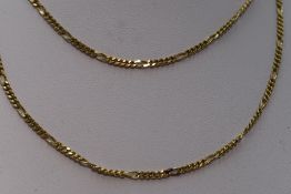 A 9ct gold figaro chain, approx 32' & 12g