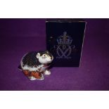 A Royal Crown Derby Paperweight. Riverbank Beaver modelled by Robert Jefferson decoration design