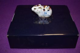 A Royal Crown Derby Paperweight. Bank Vole modelled and decoration design by John Ablitt. Dated 2005