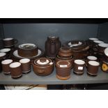 A large quantity of Hornsea pottery table ware, including cups,plates,tea pot and more.