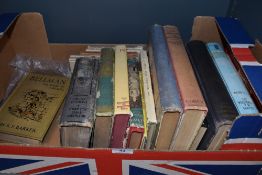A box of predominantly vintage and antique books including a selection of Beatrix potter also a copy