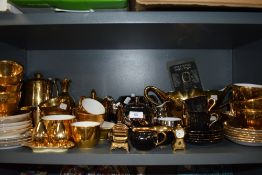 A mixed lot of part tea services and similar, All with extensive silver or gold Gilding (a lot of