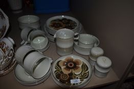 A part dinner and tea service by Denby in the Westbury design
