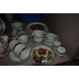 A part dinner and tea service by Denby in the Westbury design