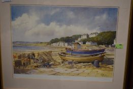 A limited edition signed print 7/86 after KW Burton, Filey, Yorkshire.
