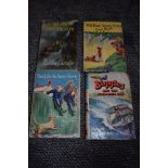 Four vintage books, including The secret seven and Biggles.