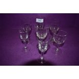 A collection of Antique glasses,most being Victorian, including wine glass with trumpet bowl,