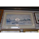 Signed and limited edition print after Melvyn Brinkley depicting Suffolk Harbour.