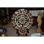 A Crown Derby plate and smaller trinket bowl in the Imari pallete.