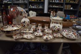A collection of Masons 'Mandalay' included are jugs, fruit bowl and trinket boxes.around fourteen
