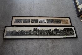 Two panorama school photo sets dated circa 1921 for Bromsgrove