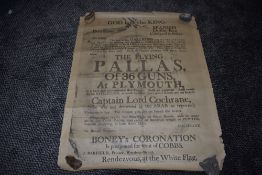 A reproduction poster for The flying Pallas at 37 guns Plymouth