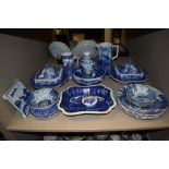 A large quantity of blue and white ware including Cauldon, Copeland and more, around 22 pieces in