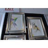 A pair of impressionist watercolours of bird interest.