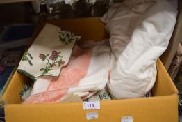 A selection of table cloths and similar linen