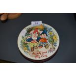 A Huntley and Palmers biscuit tin depicting Noddy and Big Ears