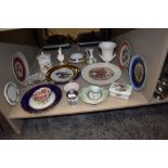 A collection of vintage ceramics including urns, plates and trinket boxes amongst which are Royal