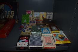 A selection of collectable cards and games