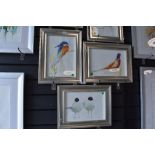 Three impressionist watercolours of bird interest.