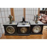 Three vintage industrial Blick time recorders