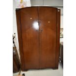 A mid 20th Century oak and ply wardrobe