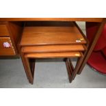 A vintage G plan teak nest of three tables