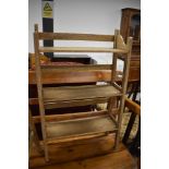 A small limed oak free standing shelf, width approx. 55cm