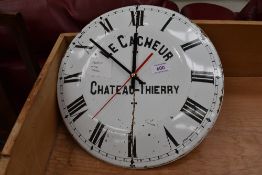 A reproduction French wall clock having battery movement, diameter approx. 34cm